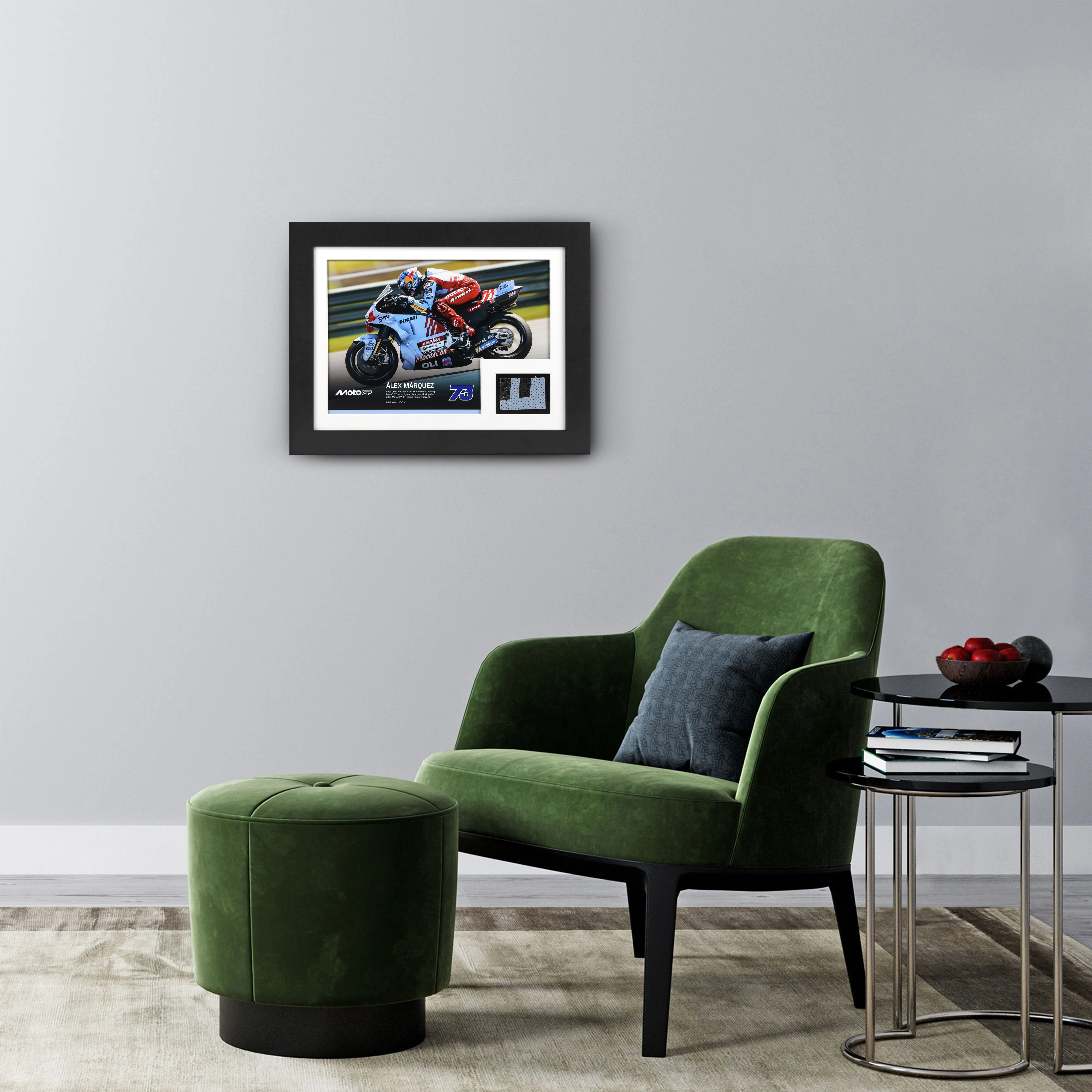 Alex Marquez MotoGP™ Used Leathers & Photo - Thai GP - Image 5