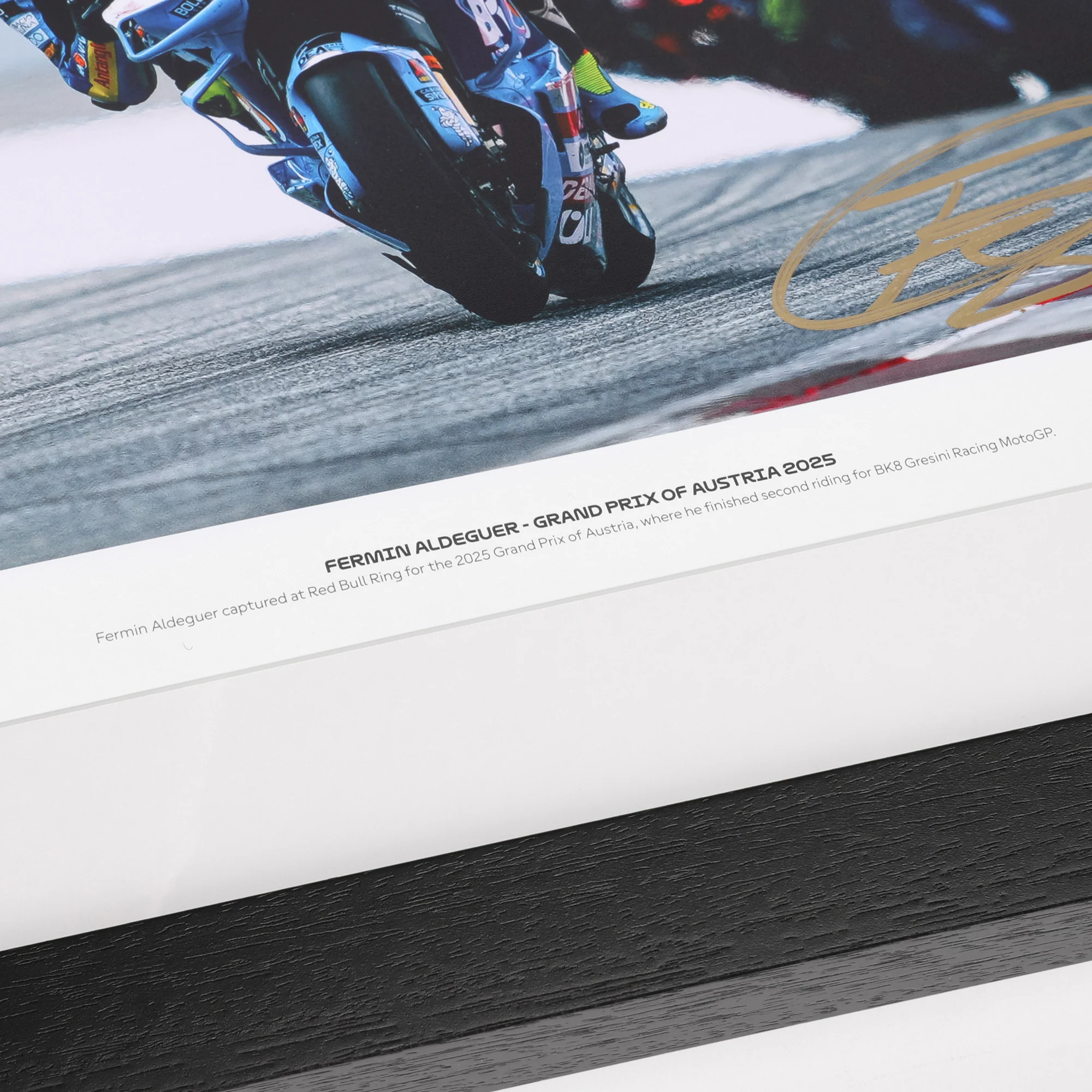 Fermin Aldeguer 2025 Gresini Racing MotoGP Signed Photo -  Austrian GP - Image 3