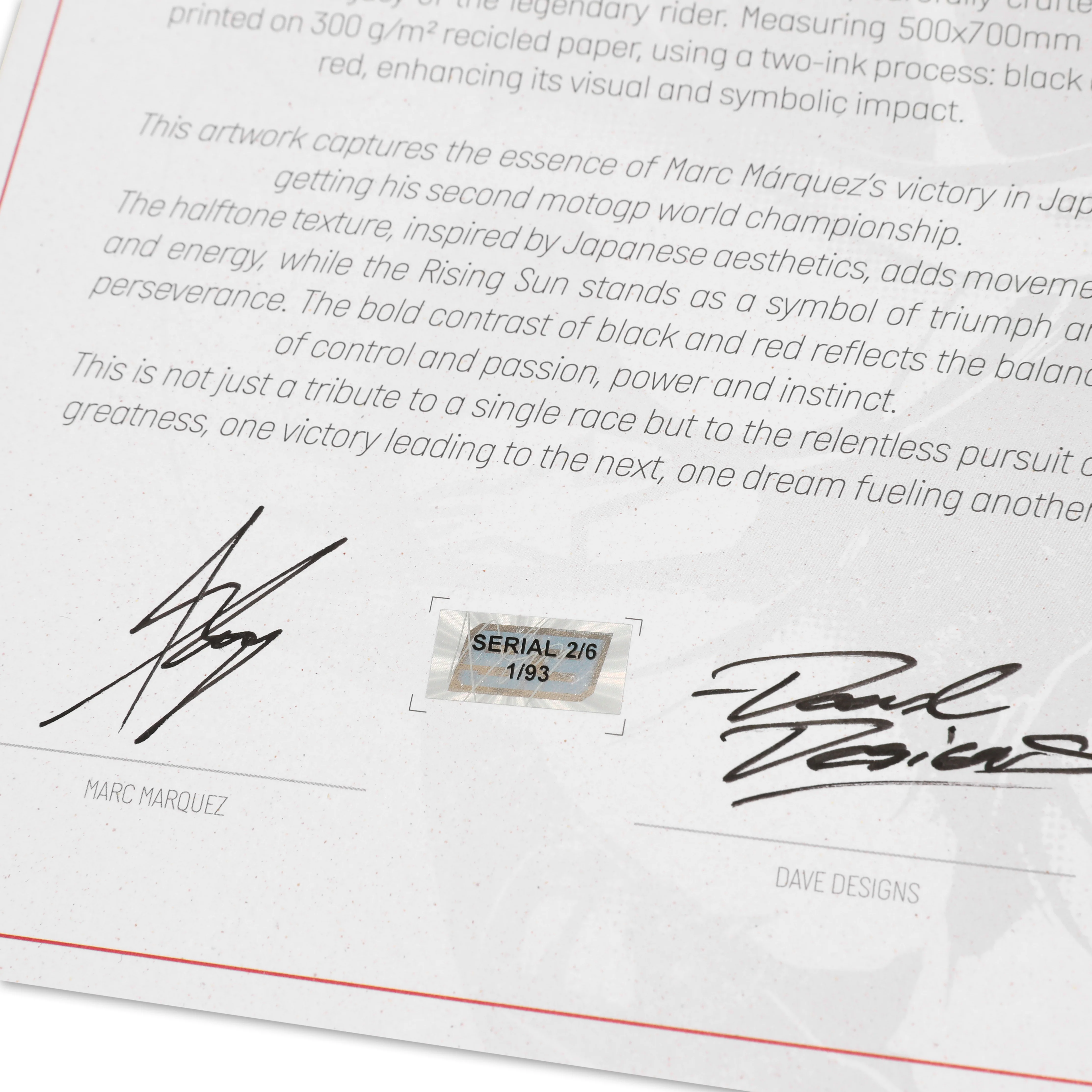 Marc Marquez Signed Limited Edition 2014 Title Print - MM93 x Dave Designs - Image 7
